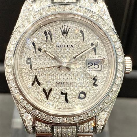 rolex arabic dial iced